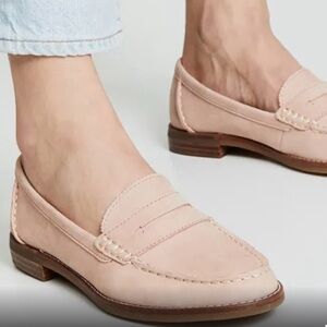 Pink Sperry loafers, nubuck, size 7.5